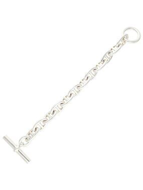 Hermes Chaine D'ancre TGM Silver Bracelet